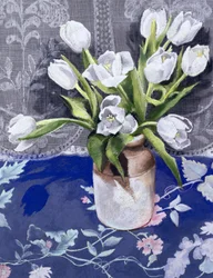 Tulipas Brancas, 1994 (pastel sobre papel)